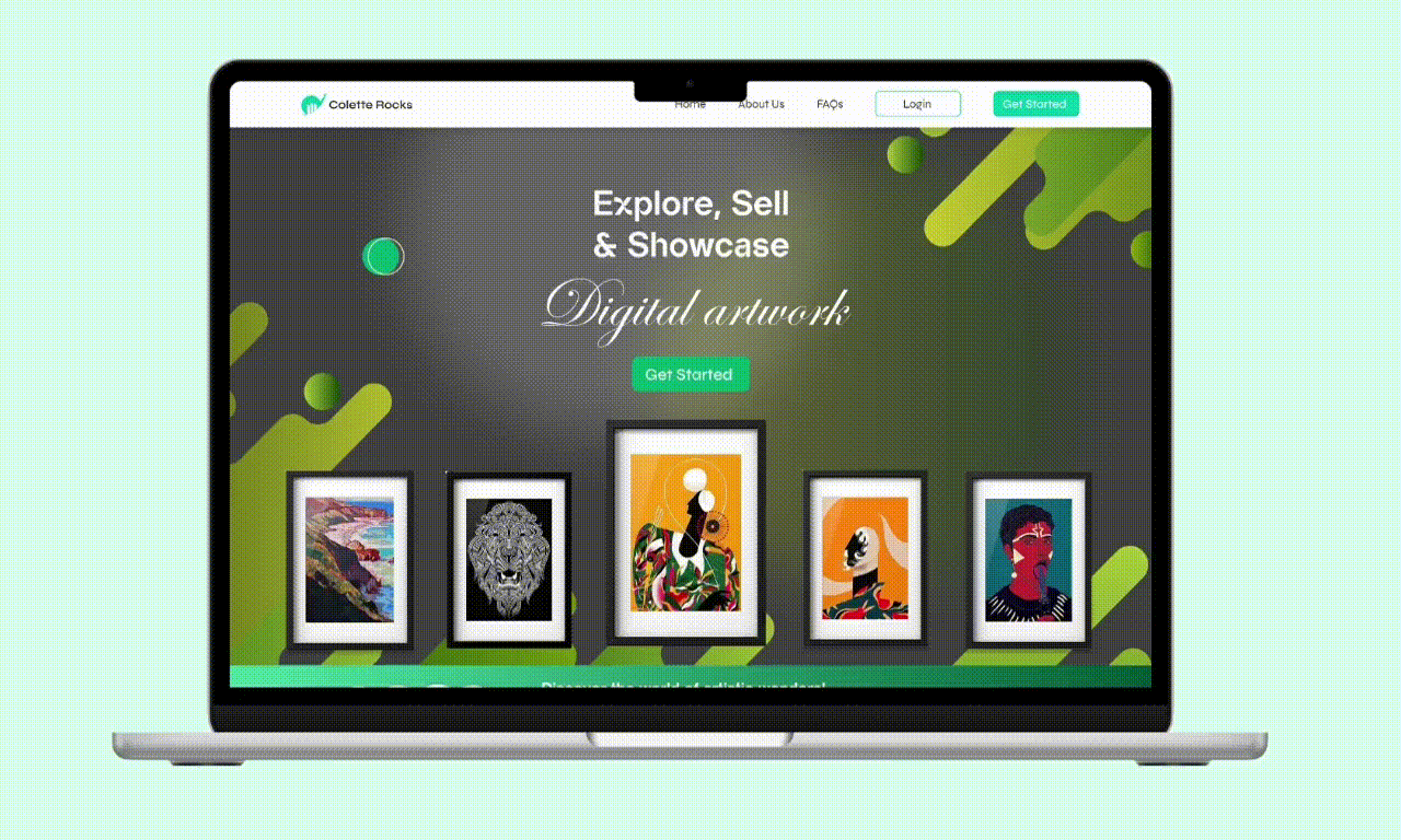 Digital artwork Website UI design